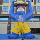 Blue 30 Foot Custom Giant PVC Inflatable Gorilla with 2 Custom Banners or Car