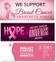 Full Color Digitally Printed Banners ( 5 SIZES ) - Breast Cancer Awareness