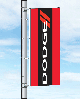 Everwave Vertical Dealer Flag - Dodge Red